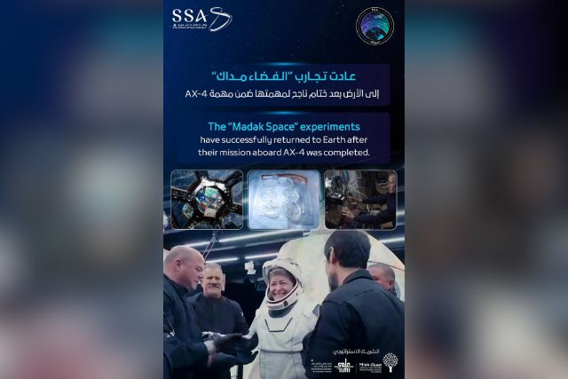 Saudi Space Agency marks milestone as ‘Madak Space’ experiments safely return from ISS